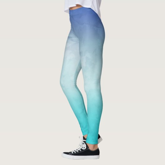 Leggings Aquarelle turquoise (Gauche)