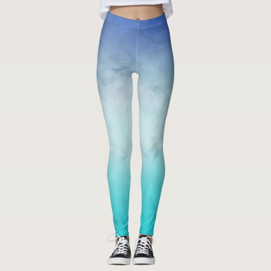 Leggings Aquarelle turquoise (Devant)