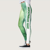 Leggings Aquarelle vert citron PERSONNALISER (Gauche)