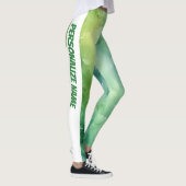 Leggings Aquarelle vert citron PERSONNALISER (Droite)