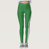 Leggings Aquarelle verte naturelle PERSONNALISER (Devant)
