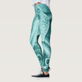 Leggings Aquarelle verte Turquoise (Gauche)