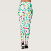 Leggings Aquarelle Vins & Fleurs Motif (Dos)