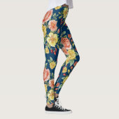 Leggings Aquarelle vintage Floral Rose Arrière - plan | (Droite)