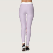 Leggings Aquarelle violet Arrière - plan avec des feuilles  (Dos)