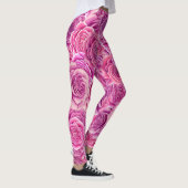 Leggings Aquarelle violet rose Rose motif floral (Droite)