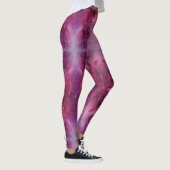Leggings Aquarelle violette et rouge (Droite)
