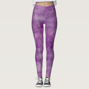 Leggings Aquarelle violette Violet Abstraction