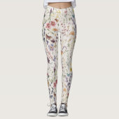 Leggings Aquarelle Whimsical de Yoga fleur sauvage (Devant)