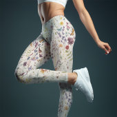 Leggings Aquarelle Whimsical de Yoga fleur sauvage