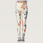 Leggings Aquarelle Whimsical Floral japonais (Devant)