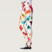Leggings Aquarelle Whimsical Rainbow Forest Butterfly (Gauche)