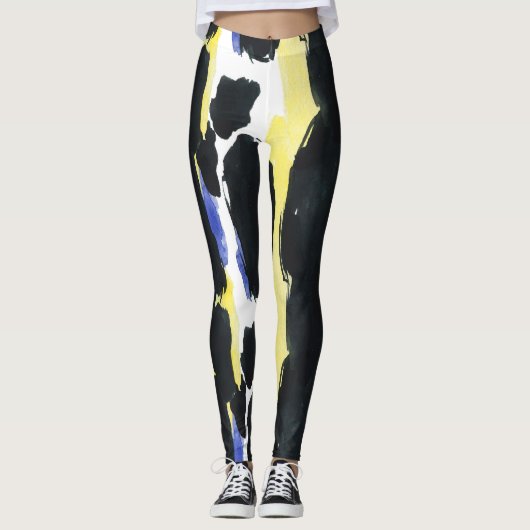 Leggings Aquarelles Abstraites (Devant)