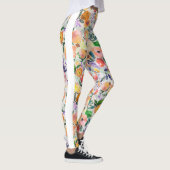 Leggings Aquarelles Couleurs mixtes Collage floral (Droite)