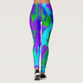 Leggings Aquarelles Peacock Abstraites (Dos)
