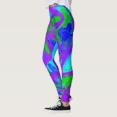 Leggings Aquarelles Peacock Abstraites (Gauche)