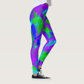 Leggings Aquarelles Peacock Abstraites (Droite)