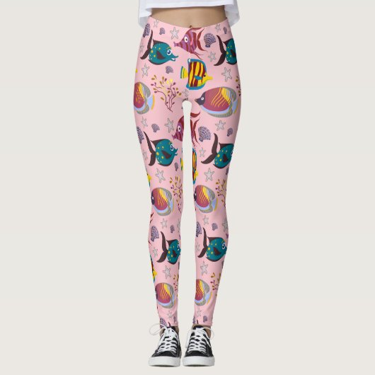 Leggings Aquatic animals | ocean underwlife 3 (Devant)
