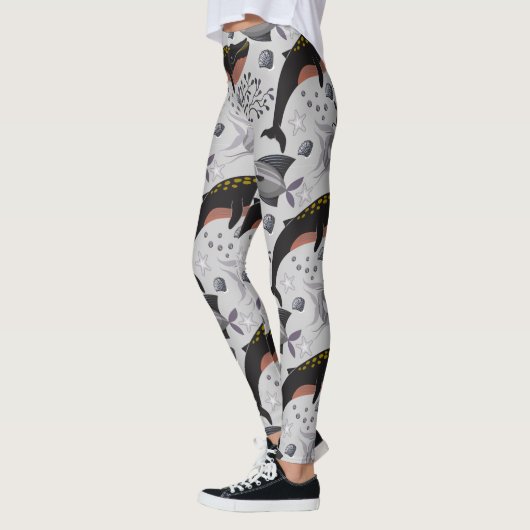 Leggings Aquatic animals pattern | ocean underwater life 22 (Gauche)