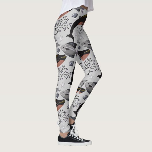 Leggings Aquatic animals pattern | ocean underwater life 22 (Droite)