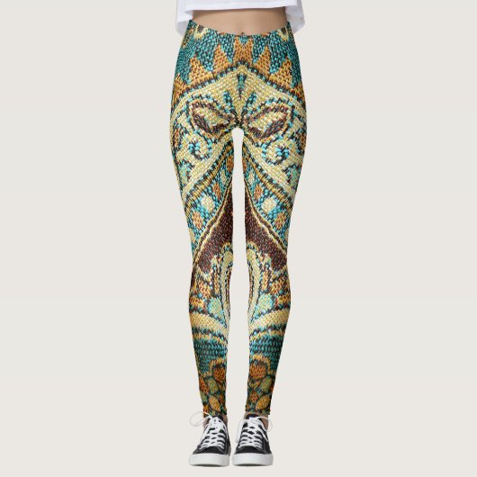Leggings Arabesque Fabric : Arabe Oriental Design (Devant)