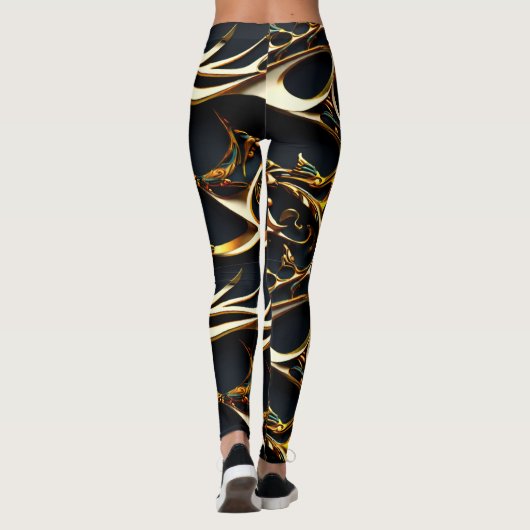 Leggings Arabesque Noir et Or (Dos)