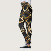 Leggings Arabesque Noir et Or (Gauche)