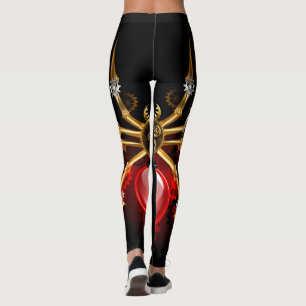 Leggings Araignée en vapeur noire
