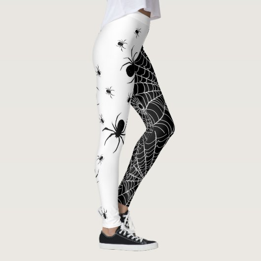 Leggings Araignée noire et blanche (Droite)
