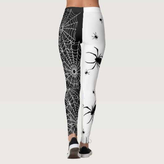 Leggings Araignée noire et blanche (Dos)