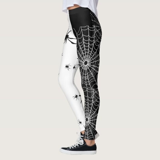 Leggings Araignée noire et blanche (Gauche)
