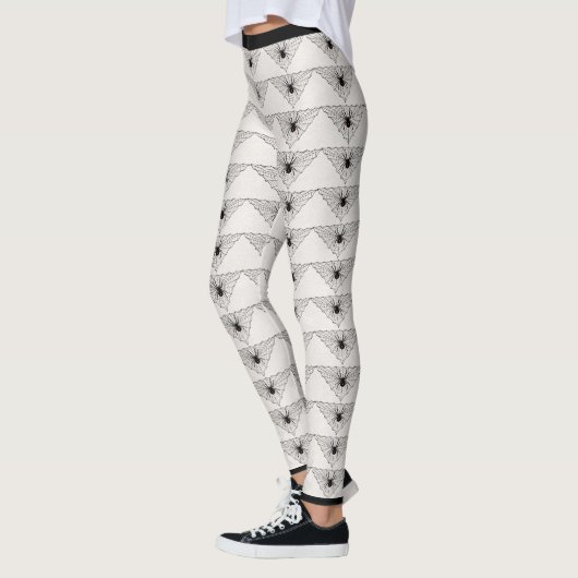 Leggings Araignée noire marquée en rouge dans Triangle Web (Gauche)