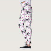 Leggings Araignées avec des points violets Halloween (Gauche)