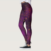 Leggings Araignées déplaisantes Orange Purple XS (0-2) à XL (Gauche)