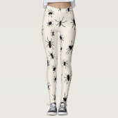 Leggings Araignées noires effrayantes (Devant)