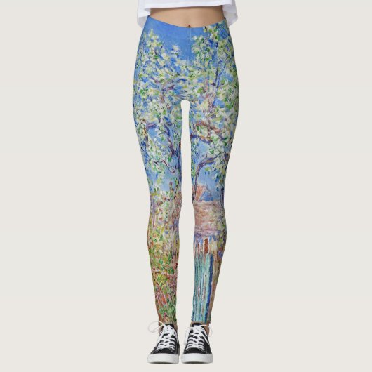 Leggings Arbre à poires en fleurs - Claude Monet (Devant)