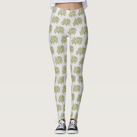Leggings Arbre corallien vert (Devant)