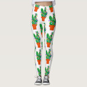 Leggings arbre de Noël de cactus (Devant)
