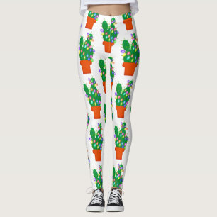 Leggings arbre de Noël de cactus