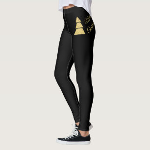 Leggings Arbre de Noël doré