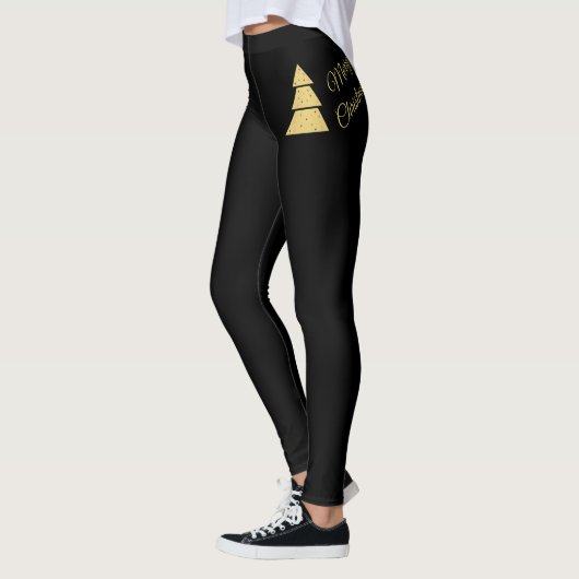 Leggings Arbre de Noël doré  (Gauche)