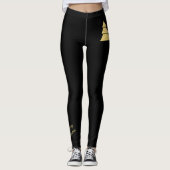 Leggings Arbre de Noël doré  (Devant)