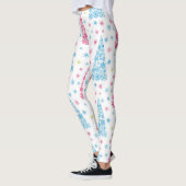 Leggings Arbre de Noël moderne élégant (Gauche)