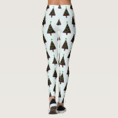 Leggings Arbre de Noël moderne Motif sans couture (Dos)