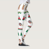 Leggings Arbre de Noël Père Noël Reindeer Rouge Ve (Droite)