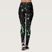 Leggings Arbre de Noël unique en néon cool (Dos)