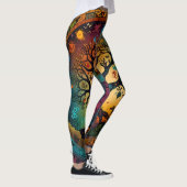 Leggings Arbre de vie design coloré vif (Droite)