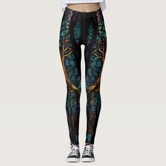 Leggings Arbre de vie puissance fille (Devant)