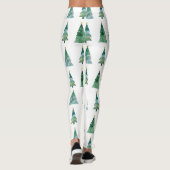 Leggings Arbre d'hiver blanc vert (Dos)