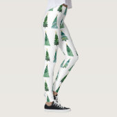 Leggings Arbre d'hiver blanc vert (Droite)